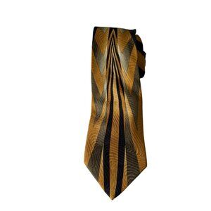 Vitaliano Pancaldi Silk Striped Tie Men Brown Italy Classic Office Business